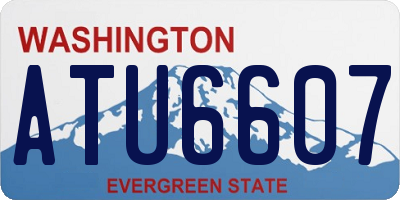 WA license plate ATU6607