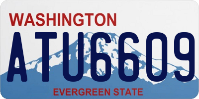 WA license plate ATU6609