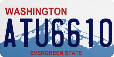 WA license plate ATU6610