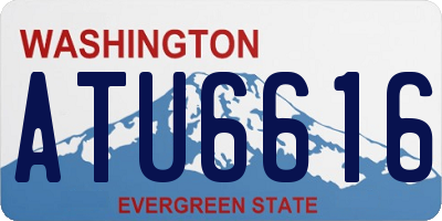 WA license plate ATU6616
