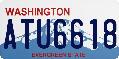 WA license plate ATU6618