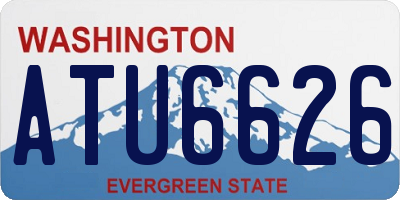 WA license plate ATU6626
