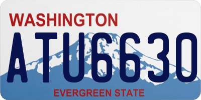 WA license plate ATU6630