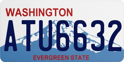 WA license plate ATU6632