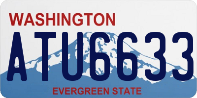 WA license plate ATU6633