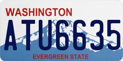 WA license plate ATU6635