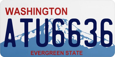 WA license plate ATU6636