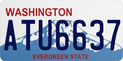 WA license plate ATU6637