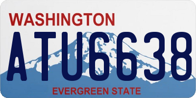 WA license plate ATU6638