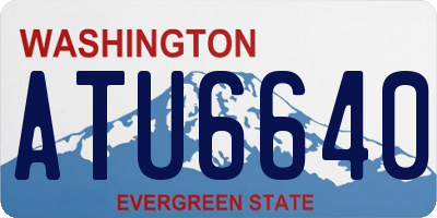 WA license plate ATU6640