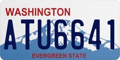 WA license plate ATU6641