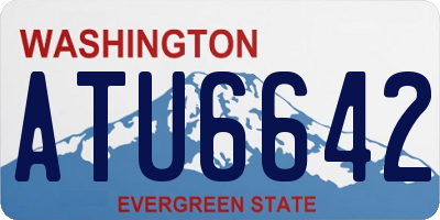 WA license plate ATU6642