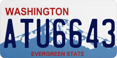 WA license plate ATU6643