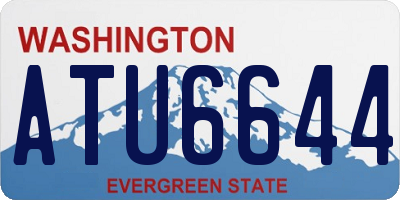 WA license plate ATU6644