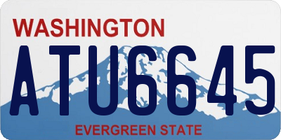 WA license plate ATU6645