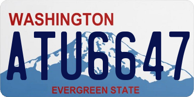 WA license plate ATU6647
