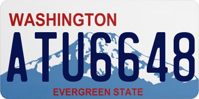 WA license plate ATU6648