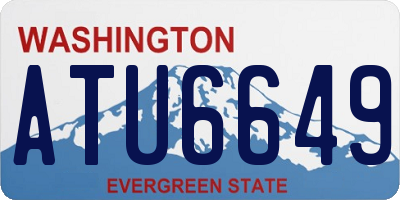 WA license plate ATU6649