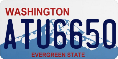 WA license plate ATU6650