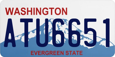 WA license plate ATU6651