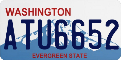 WA license plate ATU6652