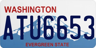 WA license plate ATU6653