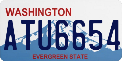 WA license plate ATU6654