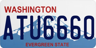 WA license plate ATU6660