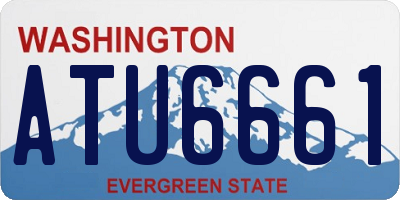 WA license plate ATU6661