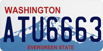 WA license plate ATU6663