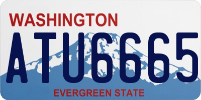 WA license plate ATU6665