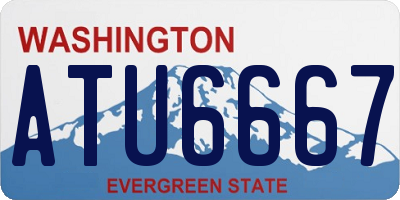 WA license plate ATU6667