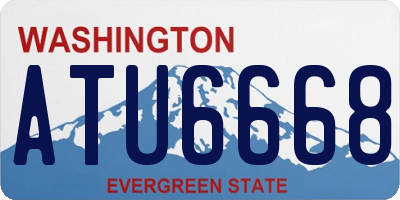 WA license plate ATU6668