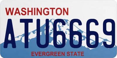 WA license plate ATU6669