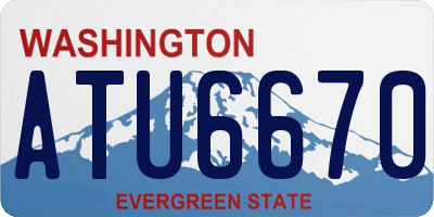 WA license plate ATU6670