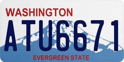WA license plate ATU6671