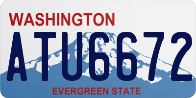 WA license plate ATU6672
