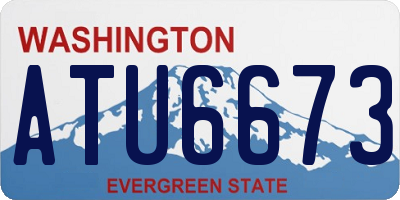 WA license plate ATU6673