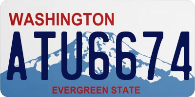 WA license plate ATU6674