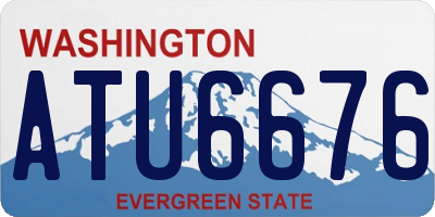 WA license plate ATU6676