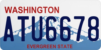 WA license plate ATU6678