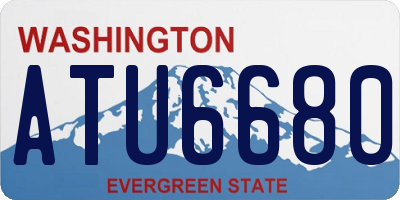 WA license plate ATU6680