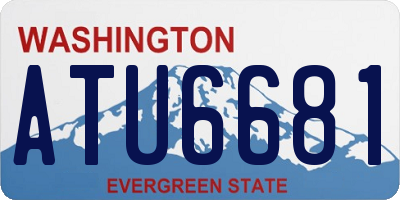 WA license plate ATU6681