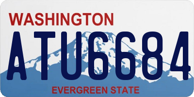 WA license plate ATU6684