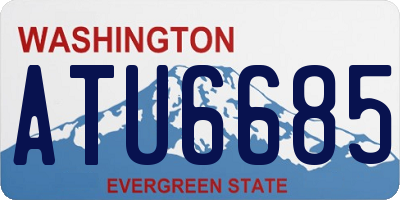 WA license plate ATU6685