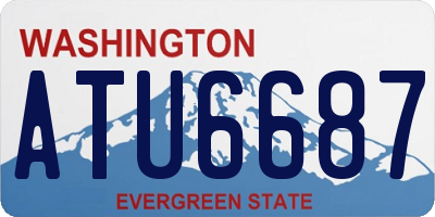 WA license plate ATU6687