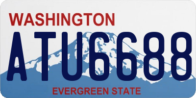 WA license plate ATU6688