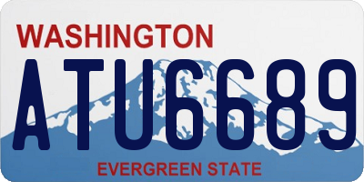 WA license plate ATU6689
