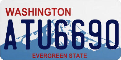 WA license plate ATU6690