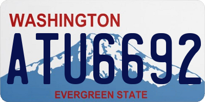 WA license plate ATU6692